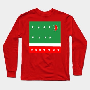 Sporty Italian Design on Red Background Long Sleeve T-Shirt